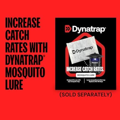 Dynatrap DT1130SR 1/2 Acre Mosquito & Flying Insect Outdoor Trap and Killer – Kills Mosquitoes, Flies, Wasps, Gnats, & Other Flying Insects - Bug Zapper Alternative – Black - Image 9