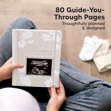 Pregnancy Journal, Pregnancy Announcements - 80 Pages Hard Cover Baby Books For Mom To Be Gift, Baby Memory Book Keepsake, Gender Reveal Gifts For New Moms, Shower & Registry (Clay) - Image 2