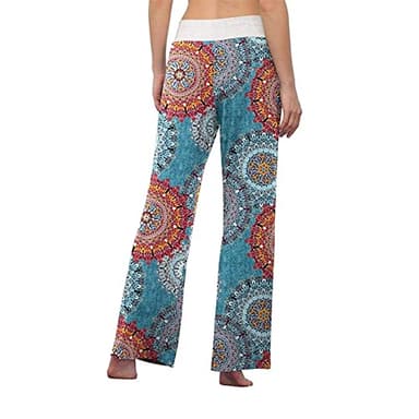 iniber 2 Pack Comfy Pajama Pants for Women Casual Drawstring Sleep Lounge Pants Soft Wide Leg Bottoms - Image 3