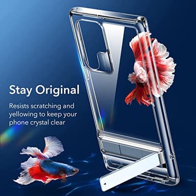 ESR for Samsung Galaxy S22 Ultra Phone Case, 3 Stand Modes Kickstand for S22 Ultra Cover, Military-Grade Drop Protection, Slim Fit, Boost Series Case, Clear - Image 6