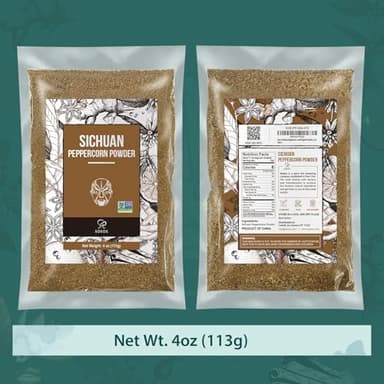 Soeos Sichuan Peppercorn Powders, 4oz (113g), Szechuan Peppercorn Powders, Crushed Green Sichuan Peppercorns Powder, Ground Pepper Powders - Image 2
