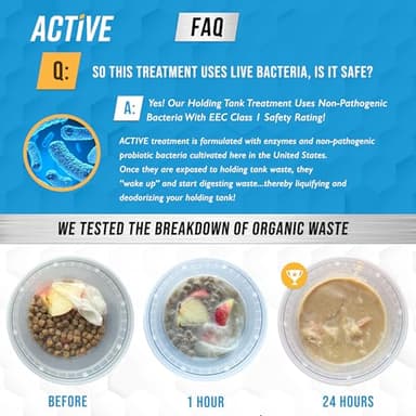 RV Black Tank Treatment Toilet Chemicals - 16 Treatments Waste Digester for Holding Tank, Gray Water Tank in RVs, Campers & Boat - Camper Toilet Sensor Cleaner, Sewer Deodorizer, 32oz - Made in USA - Image 6