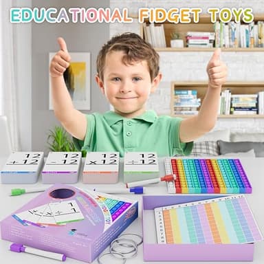 Math Games for Kids - Flash Cards for Kids - Pop it Practice with Addition, Subtraction, Multiplication & Division - Ideal for Math Learning and Skill Building. - Image 6