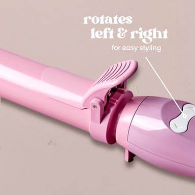 The Beachwaver Co. Beachwaver B1.25 Rotating Curling Iron - Pink Sunset | Automatic 1.25 Inch Ceramic Curling Iron | Auto-Shut Off, Travel-Friendly, Dual Voltage | B-Series (BW17SS - Image 8