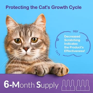 Flea and Tick Prevention for Cats & Kittens: Waterproof Topical Cat Flea and Tick Treatment – Fast-Acting & Long-Lasting At Home Flea Control for Cats Over 1.5 lbs and 8 Weeks or Older – 6 Dose Supply - Image 5
