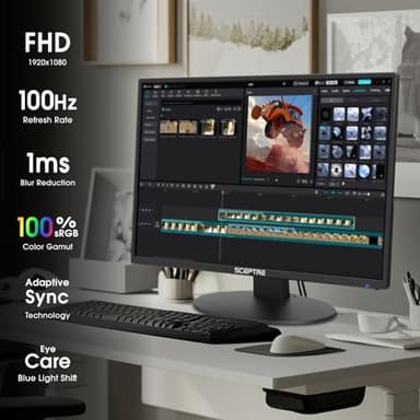 Sceptre Nw 27-inch 100Hz Gaming Monitor HDMI x2 VGA Build-in Speakers, Machine Black 2025 - Image 6