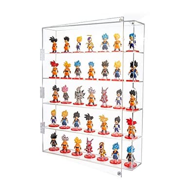 AITEE Acrylic Display Case, Display Cabinet for Mini Funko Pop Figures, Dust-Proof Clear Wall Mounted or Desktop 5 Layer Storage Mini Toys/Rock Stone, Each Compartment: 15 7/10”L x 3 2/5”W x3 4/5”H - Image 1