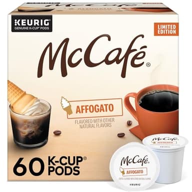 McCafe Affogato, Single Serve Keurig K-Cup Pods, Flavored Coffee, Limited Edition, 60-Count Box (6 Packs of 10) - Image 1