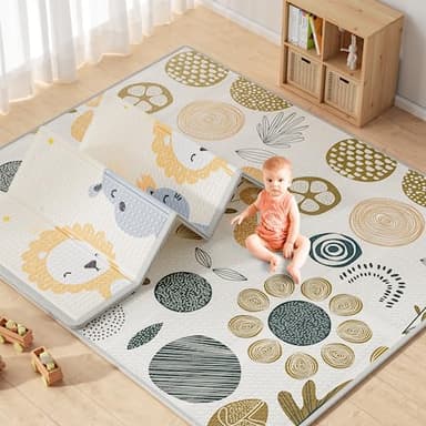 Mloong Baby Play Mat for Floor,59x71x0.4inch Playmat for Baby with Carry Bag, Foldable Play Mat,Kids Foam Play Mat,Waterproof Carlwing Mat for Baby,Large Infant Playmat,Indoor&Outdoor Playing Mat - Image 8