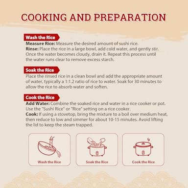 52USA Sushi Rice 2 Pound (Pack of 3), Premium Short Grain Rice 96 Ounce (2721g), Gluten-Free, Vegan, White Sticky Rice for Sushi and Japanese Food - Image 9