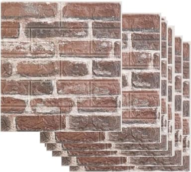 40PCS 3D Wall Panels Peel and Stick Faux Brick Wall Panels Self-Adhesive 3D Brick Wallpaper Foam Stone Wall Panel for Bedroom, Kitchen, Home Decor - Image 1
