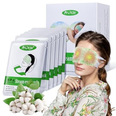 16 Packs Steam Eye Mask,Warm Eye Compress for Dry Eyes Sleep Mask,Hot Auto Heated Eye Masks Relaxing Items for Women Moist Heat for Eyes Soothing Eye Fatigue,Disposable EyeMask for SPA Essentials - Image 1