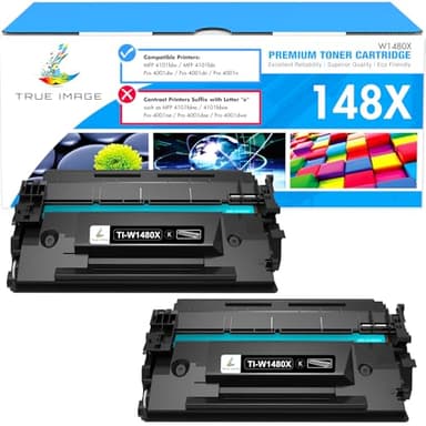 148X 148A Toner Cartridge Black High Yield Compatible Replacement for HP 148X 148A W1480X W1480A for HP Laserjet Pro 4001dw 4001dn 4001n MFP 4101fdw 4101fdn Printer Ink (2 Pack) - Image 1