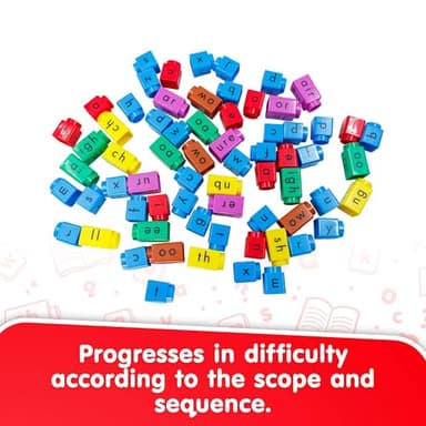 Junior Learning: Rainbow Phonics Blox: Decoding - Phase 3 - Build & Learn, 30 Activity Cards, Color Coded Blocks, Reading Development, Kids Ages 5+ - Image 3