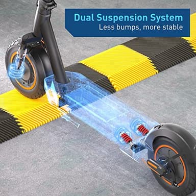 Hiboy MAX Pro Electric Scooter, 46.6 Mi Long Range, 22 MPH Power by 650W MAX Motor, 11'' Pneumatic Tires, Split Hub Design, Dual Suspension, 265lbs MAX Load, Commuting Electric Scooter for Adults - Image 5