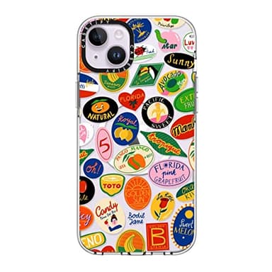 CASETiFY Clear iPhone 14 Plus Case [Not Yellowing / 6.6 ft. 3X Military Grade Drop Protection/Magsafe] - Fruit Stickers - Clear - Image 1