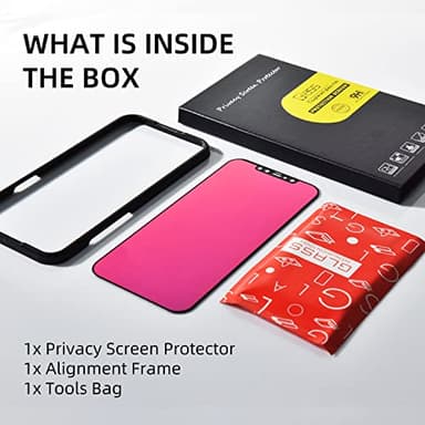 EGKimBa Privacy Screen Protector compatible with iPhone 11 or iPhone XR, 6.1 inch Gradient Colorful Electroplated Anti-Spy Anti-Blue Light Easy Installation Tempered Glass - Image 2