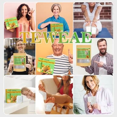 TEWEAE 32 Pads Foot Pads Natural Turmeric & Ginger, Wormwood, Bamboo Vinegar, Included 32Pads Goodnight Patches and 32 Adhesive Sheets - Image 7