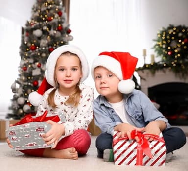 Cuitpan White Christmas Wrapping Paper Bundle for Kids Adults - Reindeer, Stripes, Woodlands, Snowflake, Red Truck Winter Scene Designs - 28 x 40 Inches, 6 Jumbo Sheets, Recycled - Image 2