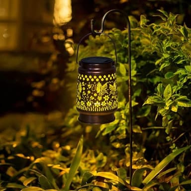 Solar Lanterns Outdoor Hummingbird Lights Garden Decor, Mothers Day Gifts for Mom, Metal Hanging for Porch, Yard, Backyard, Patio, Gifts for Women Mom Grandma - Image 7