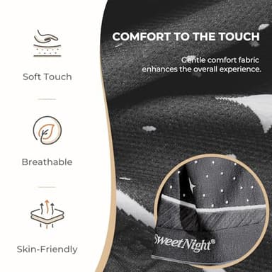Sweetnight Folding Mattress - 4-inch Twin XL Tri-Fold Mattress with Breathable & Washable Cover | Suitable for Camping, RV & Home Use | Starry Sky Design - Image 3