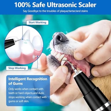 Ni-SHEN Plaque Remover for Teeth - Pet Ultrasonic Cleaner - Teeth Cleaning Kit for Tartar and Stains - Suitable for Dogs and Cats (Black) - Image 2