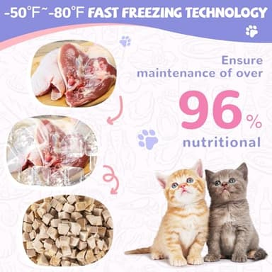 PAWUP Freeze Dried Duck Treats for Cats Dogs, Rawhide Free Freeze-Dried Raw Food Topper, High Protein, Gluten&Grain Free, 4.6oz - Image 5