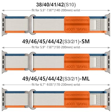 Trail Loop Nylon Band - Compatible with Apple Watch Ultra 2 Band 49mm 46mm 45mm 44mm 42mm 41mm 40mm 38mm Men Women,Rugged Braided Elastic Weave Sport Strap for iWatch Ultra Series 10/9/8/7/6/SE/5/4/3 - Image 8