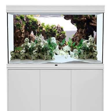 AWERT 24x12 inches Viewing Stone Fish Tank Background Aquatic Plant River Bed & Lake Aquarium Background Seaweed Aquarium Vinyl Background - Image 2