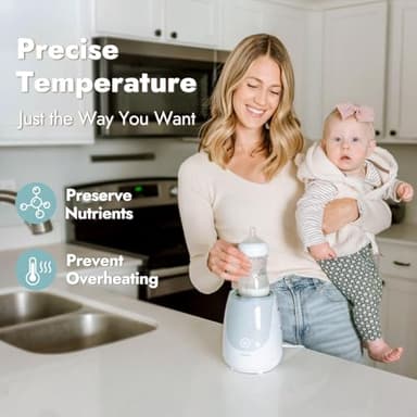 Papablic Fast Bottle Warmer with Feeding, Tracker Baby Bottle Warmer for Breastmilk or Formula, Ready Milk in 2 Mins Accurate Temperature, Control and Automatic Shut-Off - Image 3