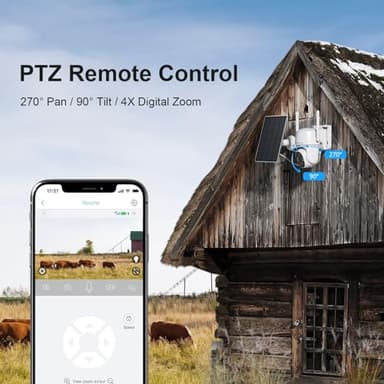 4G LTE Cellular Security Camera No Internet Needed, Solar No wifi Security Camera Outdoor Wireless With SIM Card Jobsite, 2K Color Night Version, 360 Live View, Motion Detection, 2-Way Audio - Image 4