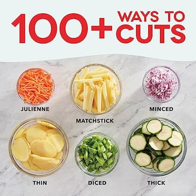 DASH Safe Slice® Mandoline Slicer, Julienne + Dicer for Vegetables, Meal Prep & More with 30+ Presets & Thickness Adjuster - Grey - Image 3