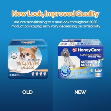 Honey Care All-Absorb, Small 17.5" x 23.5", 120 Count, Dog and Puppy Training Pads, Ultra Absorbent and Odor Eliminating, Leak-Proof 5-Layer Potty Training Pads with Quick-Dry Surface, Blue, A05 - Image 2