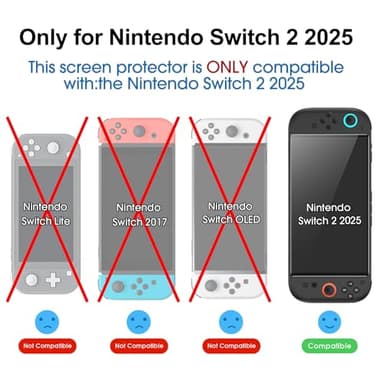 amFilm Auto-Alignment OneTouch for Nintendo Switch 2 Screen Protector [7.9''] 2025 Tempered Glass, Accessories, 30 seconds Installation, Bubble Free, Anti-Scratch, Touch Sensitive, Ultra-Clear [2Pack] - Image 2