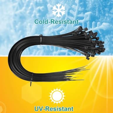 Long Zip Ties - 18 Inch Large Zip Ties Heavy Duty Outdoor,60 Pack Big Cable Ties, Black (18Inch-60Pack) - Image 6