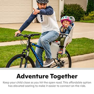 Schwinn Deluxe Child Bike Carrier, Seats one Kid Ages 1+, Frame Mount, 3-Point Safety Harness and Foot Wells, Quick Release Design, Comfortable Padding, Rear-Mounted Child Bike Seat for Toddler - Image 4