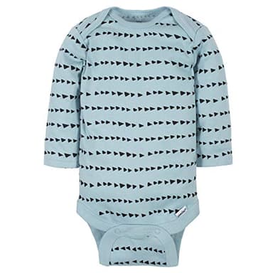 Gerber Baby Boys' 6-Pack Long-Sleeve Onesies Bodysuit, Dinosaur Blue, 3-6 Months - Image 4