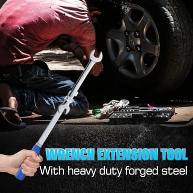 ZIOKOU Wrench Extender Tool Bar,Torque Adaptor Wrench Extension,Extra-Long 15 Inch Wrench Extension for Maximum Leverage,Ideal for Mechanics,DIYers,Garage Mechanics, Amplified Torque Handymen - Image 6