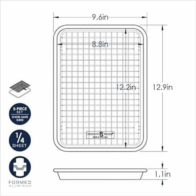 Nordic Ware Naturals® Quarter Sheet with Oven-Safe Nonstick Grid - Image 5