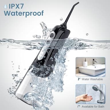 Cordless Water Dental Flosser Teeth Cleaner, INSMART Professional 300ML Tank DIY Mode USB Rechargeable Dental Oral Irrigator for Home and Travel, IPX7 Waterproof 6 Modes Irrigate for Oral Care - Image 6