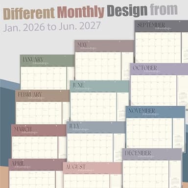 Guasslee Desk Calendar 2026-2027, 18-Month School Year Desk/Wall Calendar, 2026 Jan-2027 Jun. 2026, 14" X 11" Monthly Planner With Thick Paper For Office Home School Organizing - Image 4