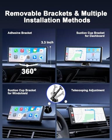 Avylet 8.1'' Wireless Apple Carplay Screen for Car, Android Auto with Backup Camera, Portable Car Stereo Touchscreen with OTA/GPS Navigation/Mirror Link/Voice Control/Bluetooth/AUX/FM/WiFi - Image 8