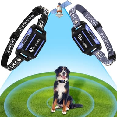 E-FENCE GPS Wireless Dog Collar Fence System, Electric Dog Collar Fence,Pet Containment System Rechargeable, Outdoor Use Only(2 Pack) - Image 1