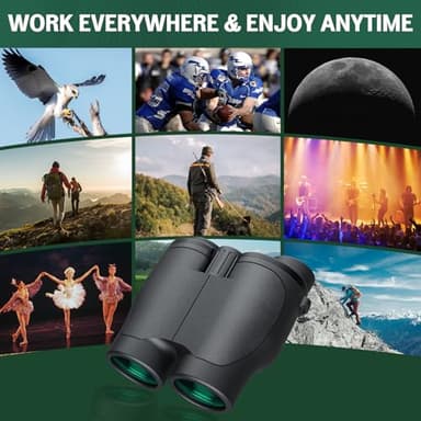Aurosports 16x32 Compact Binoculars for Adults and Kids - High Powered Small Binoculars with Low Light Vision - Easy Focus Lightweight binos for Bird Watching Hunting Travel Hiking - Image 7