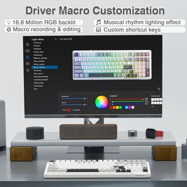 AULA F99 Wireless Mechanical Keyboard,Tri-Mode BT5.0/2.4GHz/USB-C Hot Swappable Custom Keyboard,Pre-lubed Linear Switches,RGB Backlit Computer Gaming Keyboards for PC/Tablet/PS/Xbox - Image 7