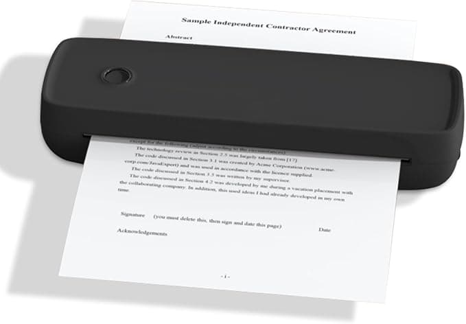 Portable Thermal Printer,(Black - Image 1