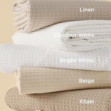 Bedsure Cotton Duvet Cover King - 100% Cotton Waffle Weave Coconut White Duvet Cover King Size, GentleSoft™ and Breathable Bedding Set for All Season, 3 Pieces, 104"x90" - Image 8