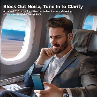 BUGANi Open Ear Headphones Earbuds Wireless: Bluetooth Headphones 5.4 Wireless Earbuds, 50H Playtime, IPX5 Waterproof Ear Buds for Running - Image 4