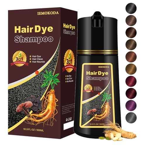 Agthyuve Dark Brown Hair Dye, Hair Dye Shampoo for Men and Women, Hair Color Shampoo For Home Use, Shampoo Para Canas, Hair Dye Shampoo 3 in 1, 16.9 Fl Oz (Dark Brown) - Image 1