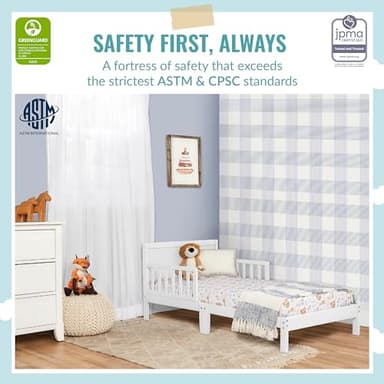 Dream On Me 648-WHT Brookside Toddler Bed, 53lx29bx28h inches, White - Image 3